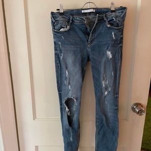 Zara Ripped Skinny Jeans Trafaluc Denimwear